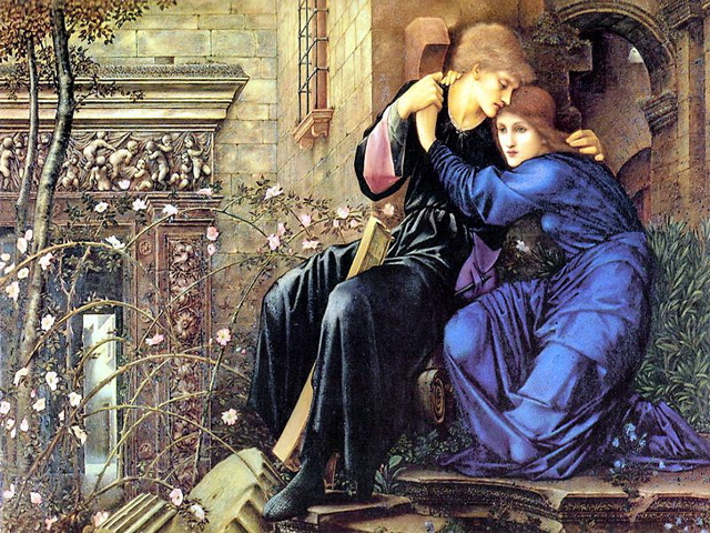 Sir E.Burne-Jones-"l'amour parmi les ruines"