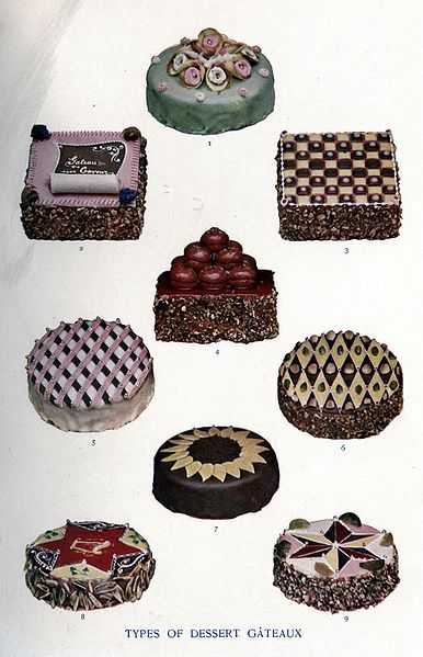 "The modern Baker"-différents types de gateaux