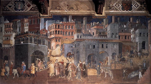 Ambrogio Lorenzetti "Effets du bon gouvernement sur la ville"1337/39
