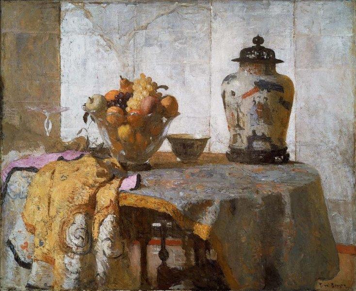Frank Weston Benson-Paravent argenté