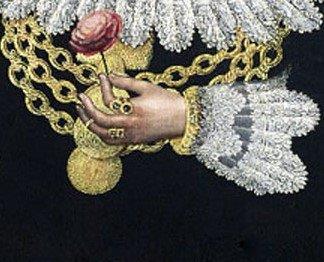 Michaël Conrad Hirt-Portrait d'Anna Rosina Marquart-détail